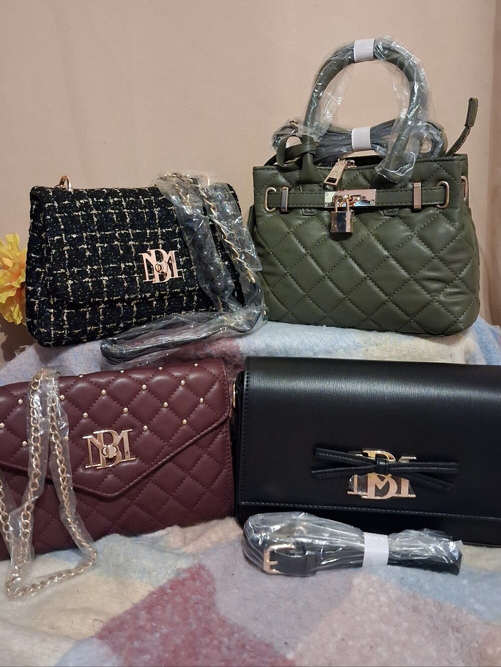NWT Badgley Mischka Designer Bags Set Of Four